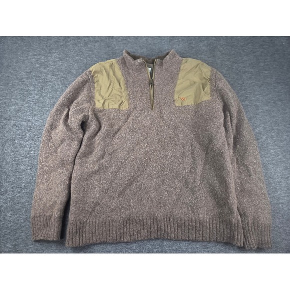 Mack's Prairie Wings Other - READ Mack's Prairie Wings Sweater Men XL M Brown Quarter Zip Wool Hunting